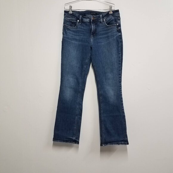 Silver Jeans Co Blue Womens W30 L31 Elyse Slim Boot Cut Indigo L03601EGX357 - Picture 1 of 7